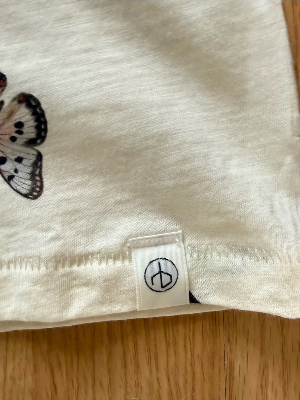 Rag & Bone Ozzy Butterfly Tee Ivory Multi Graphic T Shirt Womens Size M NWOT - Picture 5 of 9